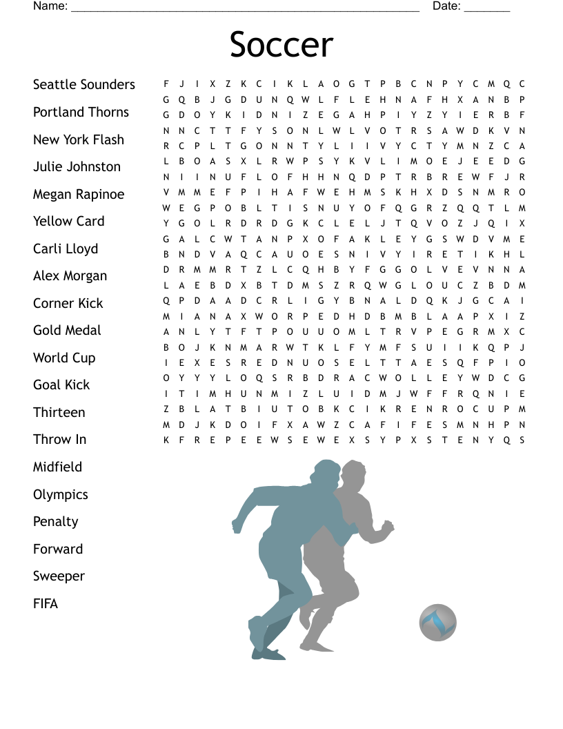 Soccer Crosswords Word Searches Bingo Cards WordMint