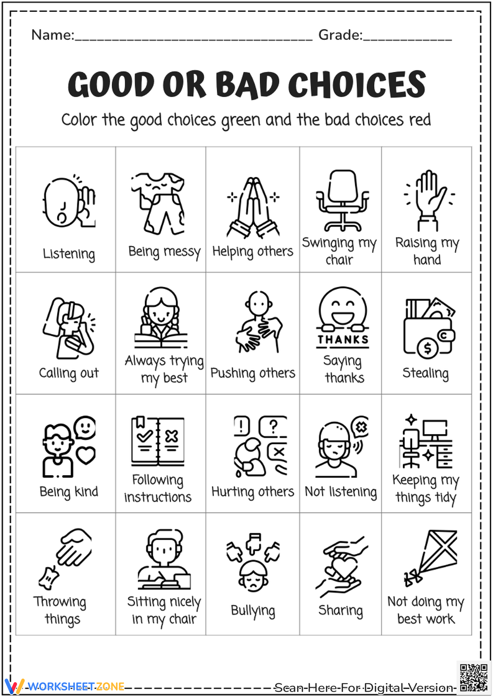 Social Skills For Kids Worksheets amp Printable