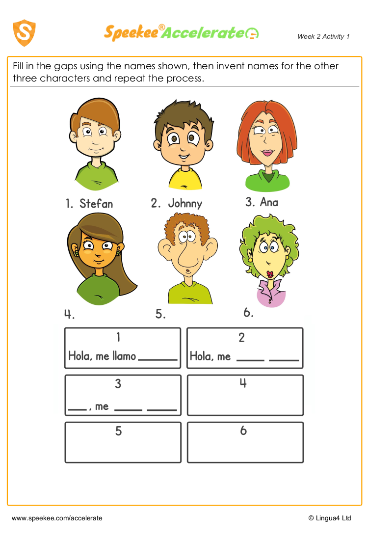 Spanish Worksheets Printable Free