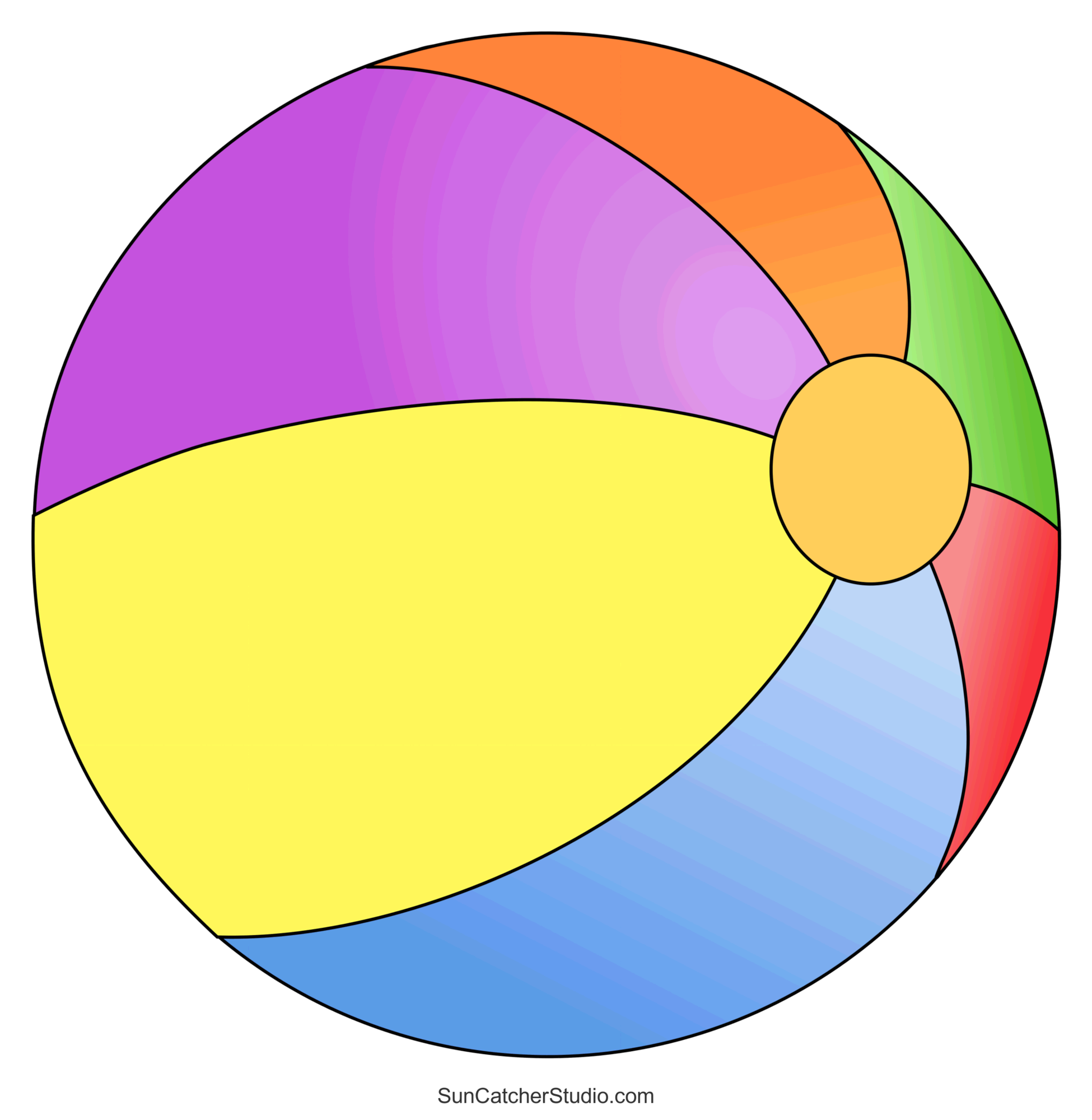 Beach Ball Printable Template