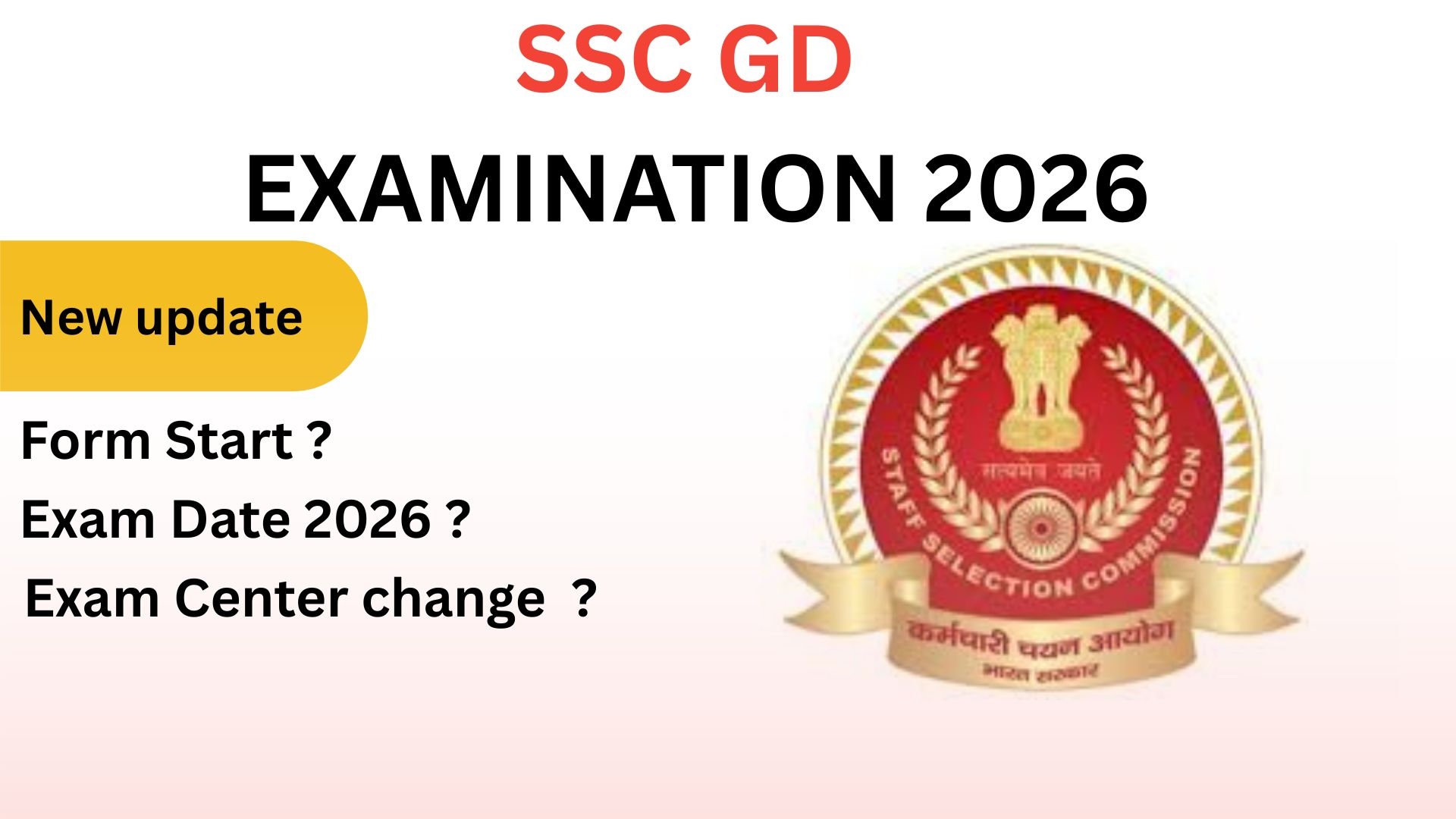 SSC GD 2026 Notification Out Exam Date amp Latest Updates