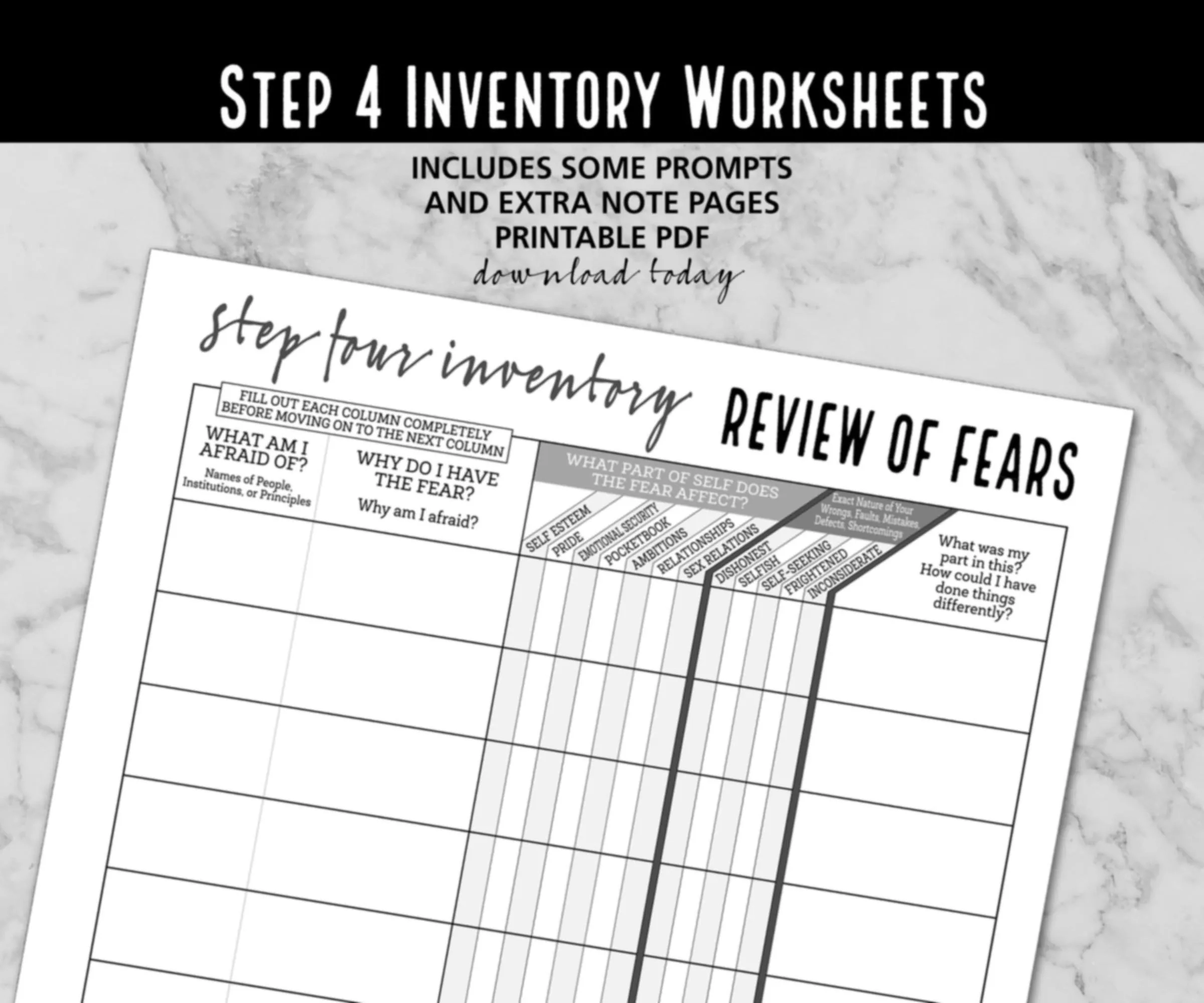 Step 4 Worksheets Printable
