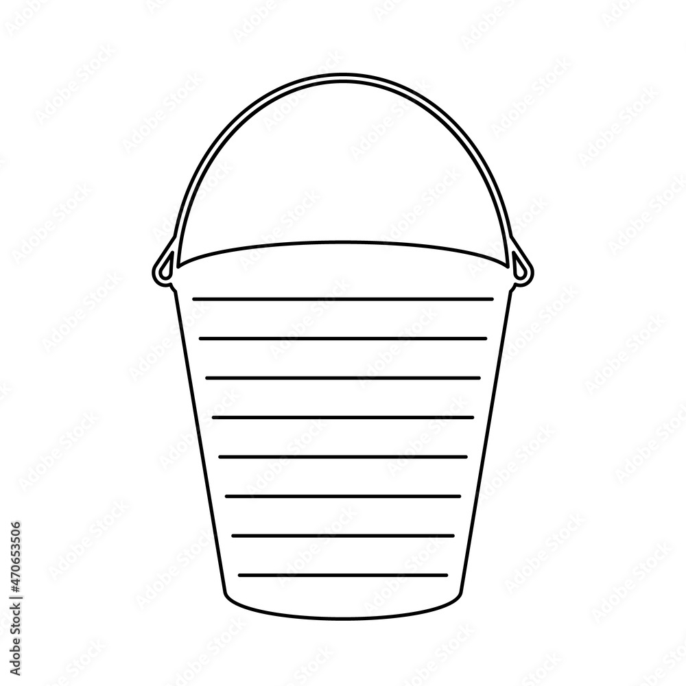 Stock Vektorgrafik Bucket Filler List Outline Worksheet Template 