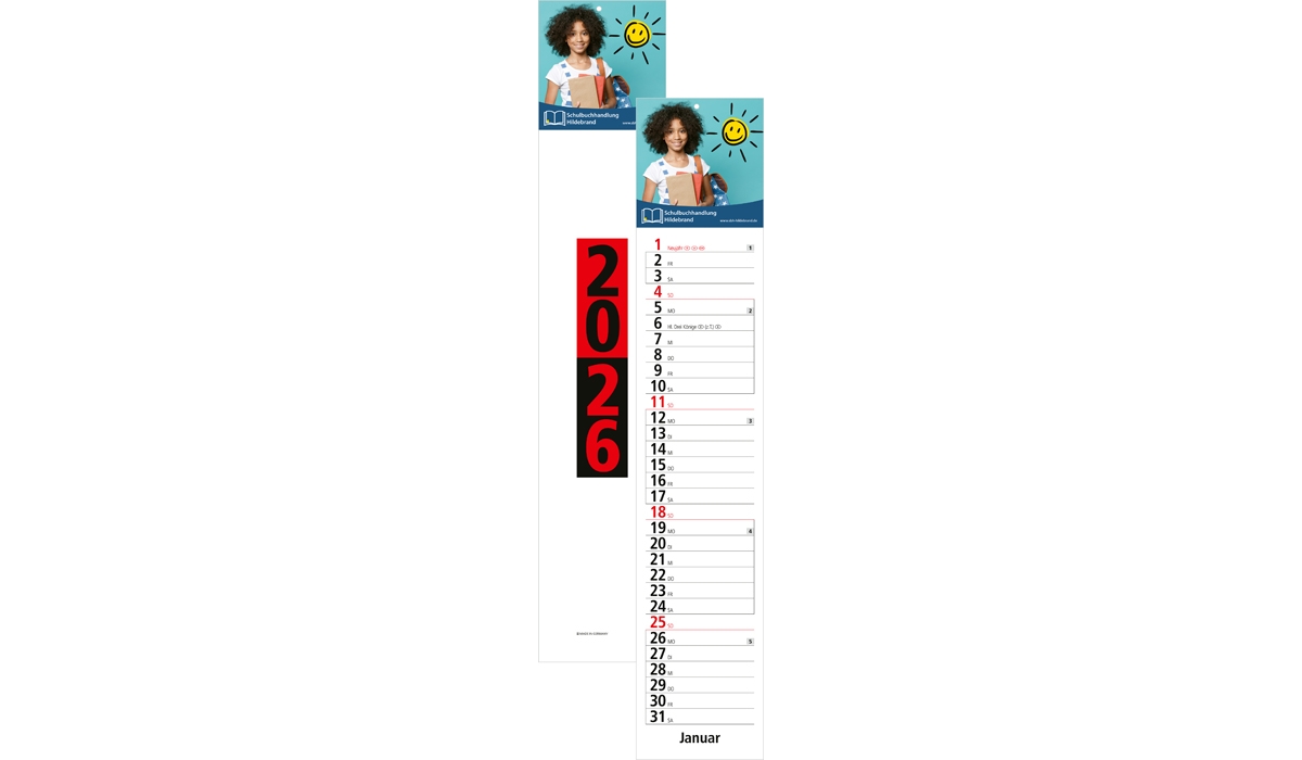 Strip Calendar 2026 Trend Including Advertising Printing
