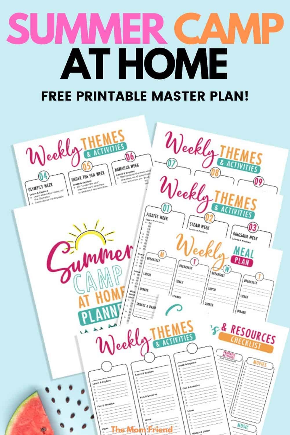 Summer Camp At Home Activities amp Themes Free Printable Planner 