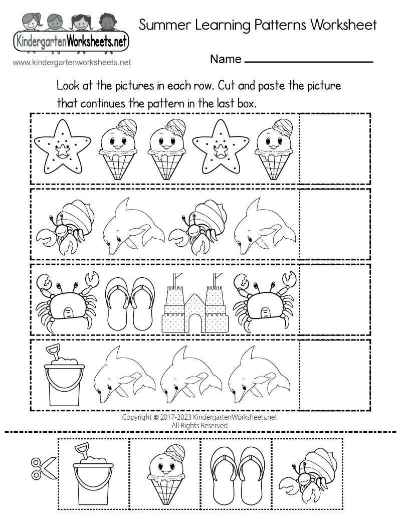 Summer Learning Patterns Worksheet Free Printable Digital amp PDF