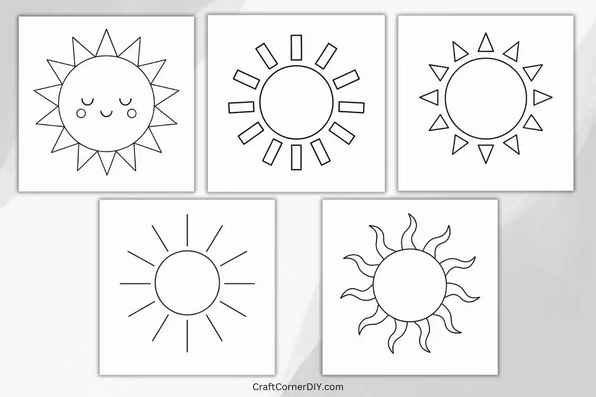 Sun Template Free Printable