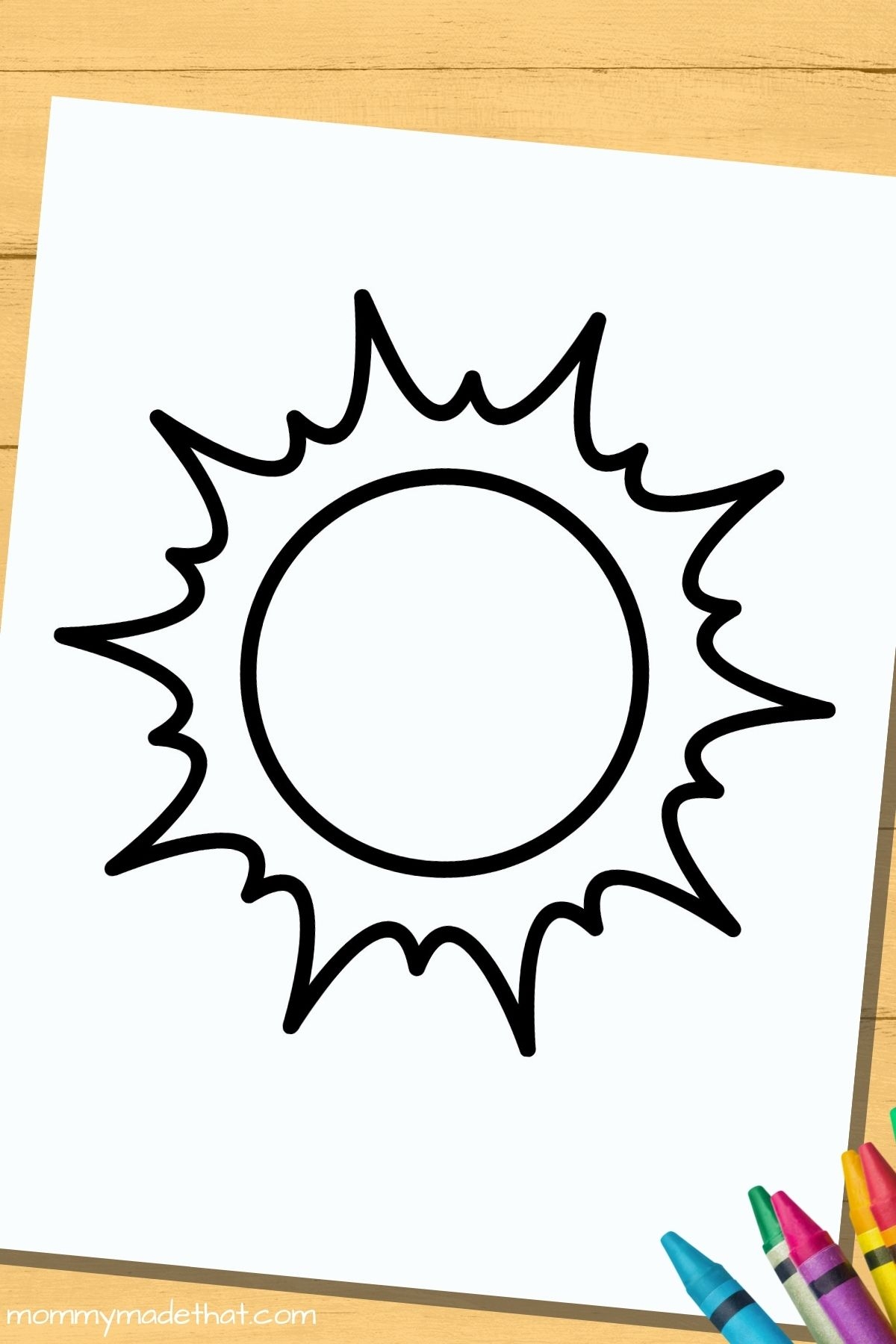 Sun Template Printable