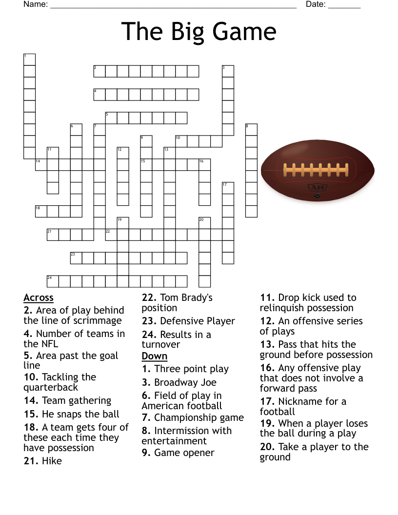 Super Bowl Word Search WordMint