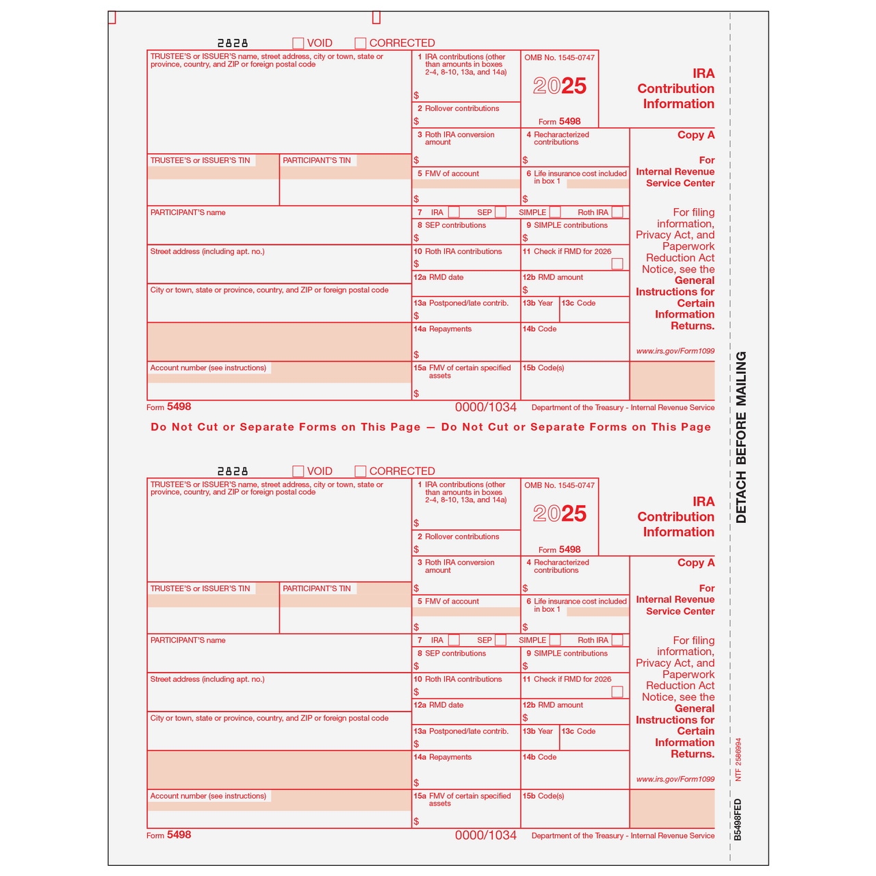 Irs Form 5498 Printable