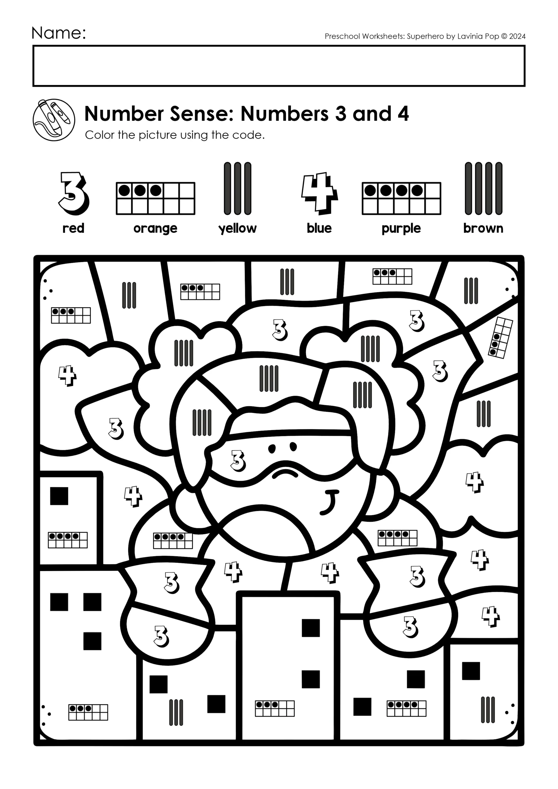 Superhero Preschool Worksheets And Activities No Prep