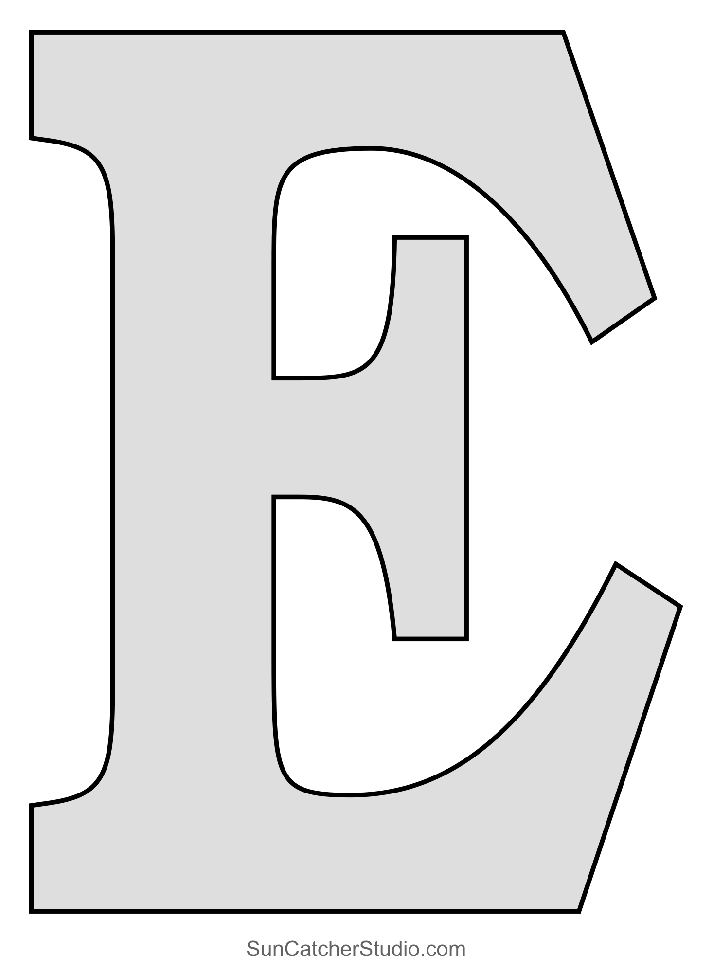 Letter E Template Printable