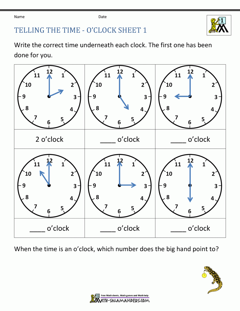 Printable Time Worksheets For Kids