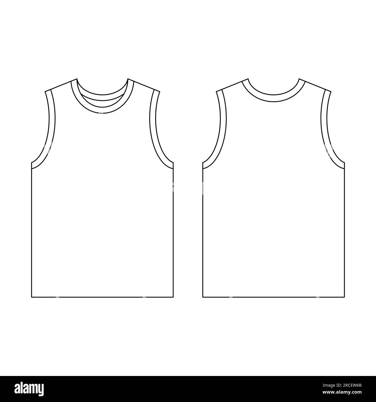 Template Jersey Basketball O Ausschnitt Vektordarstellung Flaches 