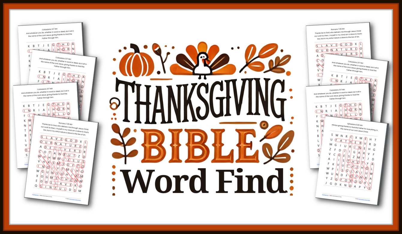 Christian Thanksgiving Puzzles Printable Free