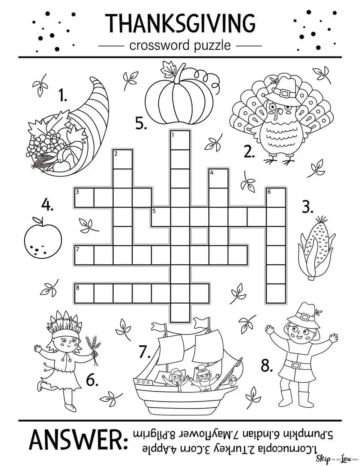 Thanksgiving Worksheets Skip To My Lou