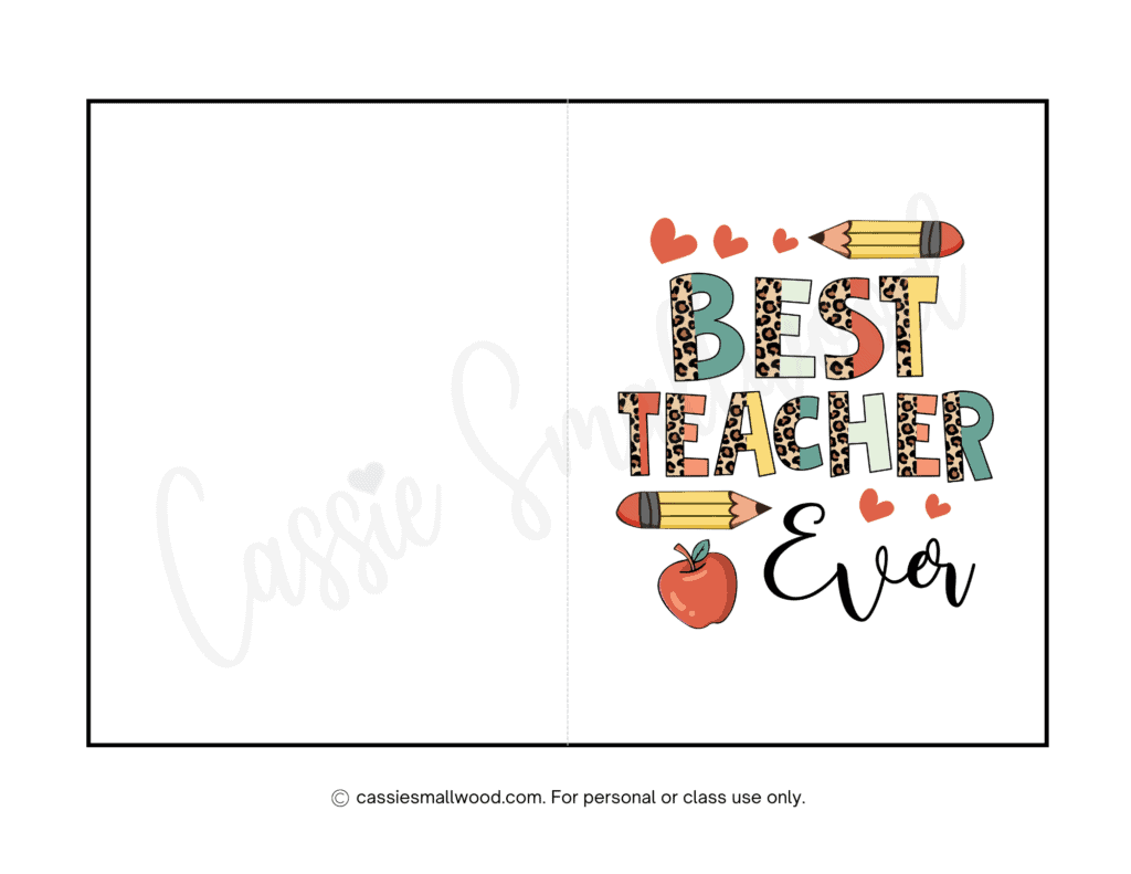 THE BEST Teacher Thank You Cards 21 Free Printables Cassie 