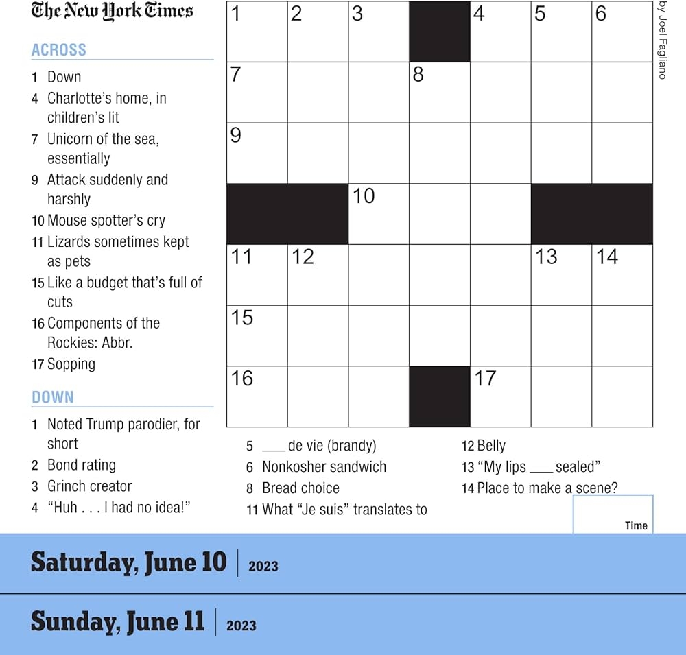 The New York Times Mini Crossword Page A Day Calendar For 2023 For Crossword Beginners And Puzzle Pros