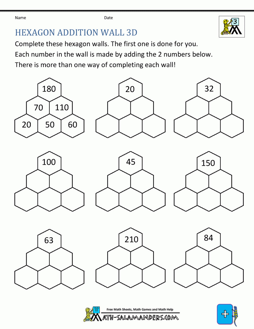 3rd Grade Math Worksheets Printable Adding