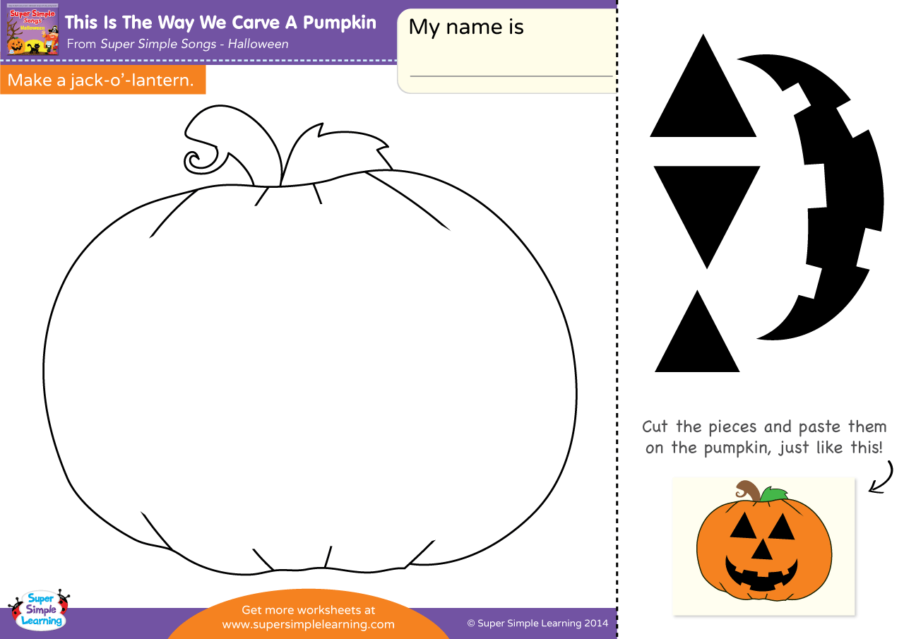 This Is The Way We Carve A Pumpkin Worksheet Make A Jack O 