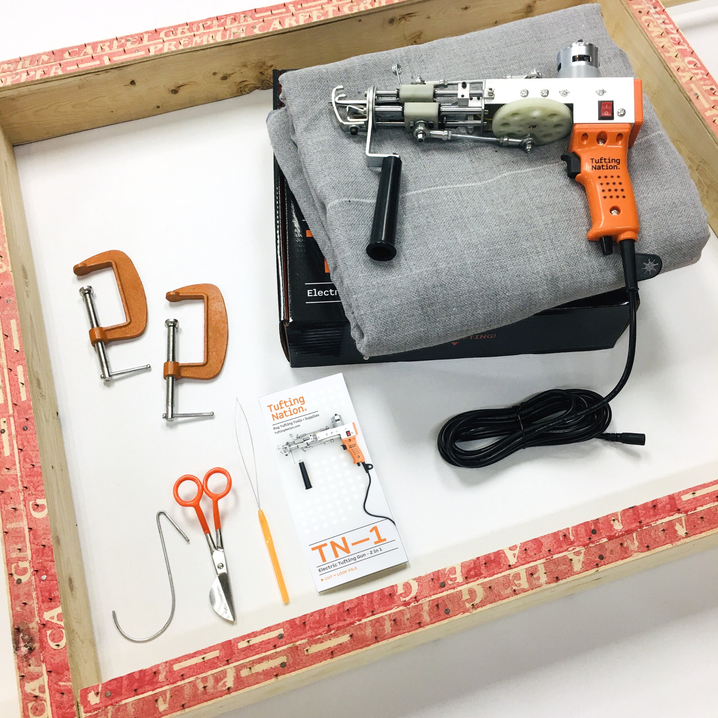 TN 1 Tufting Starter Kit Including Tufting Machine Tufting Frame 