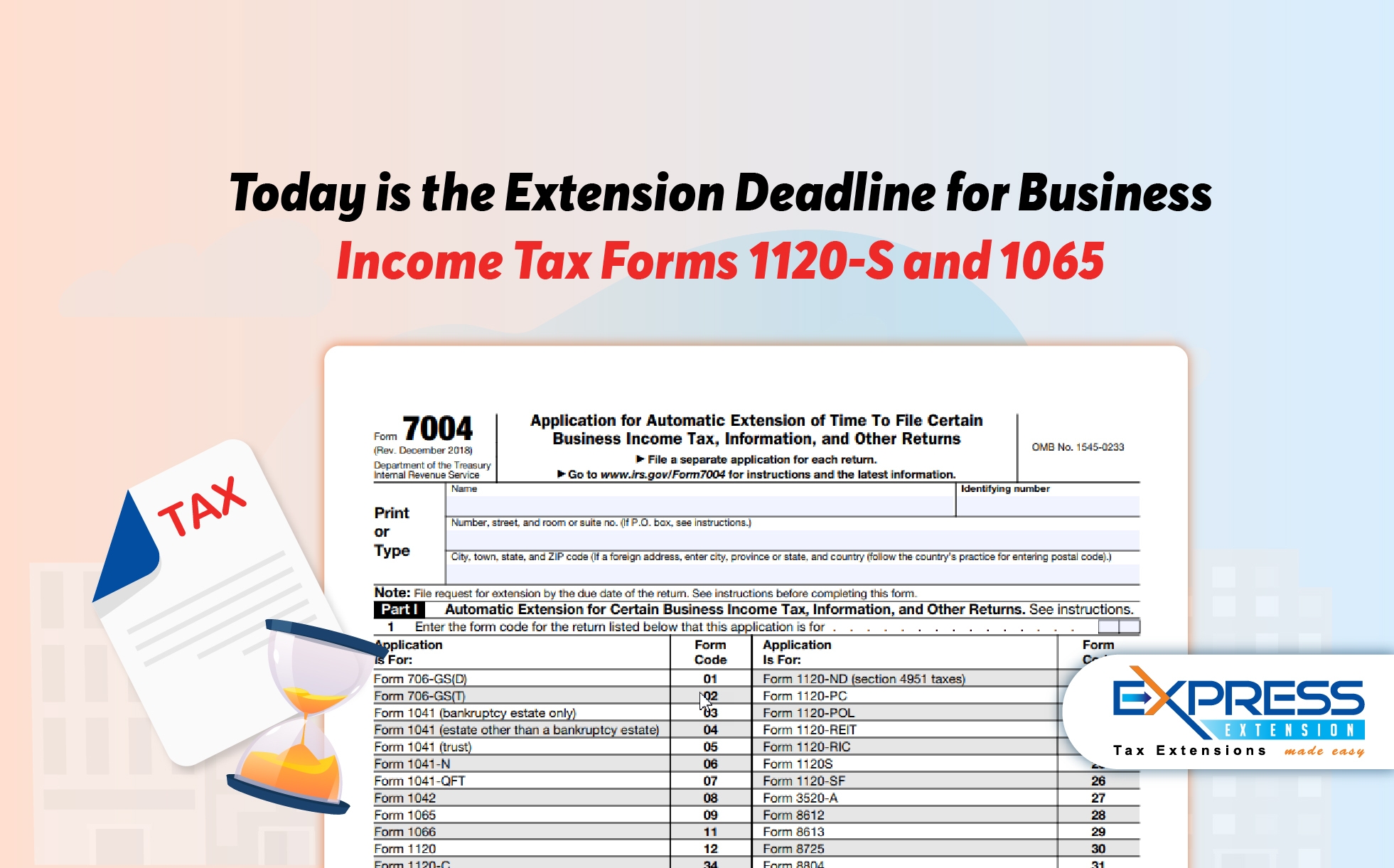 Irs Form Extension To File 1120s