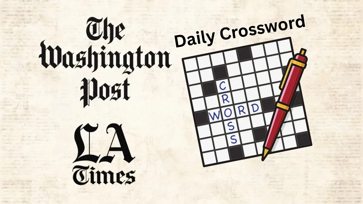 today s washington post la times daily crossword answers and hint