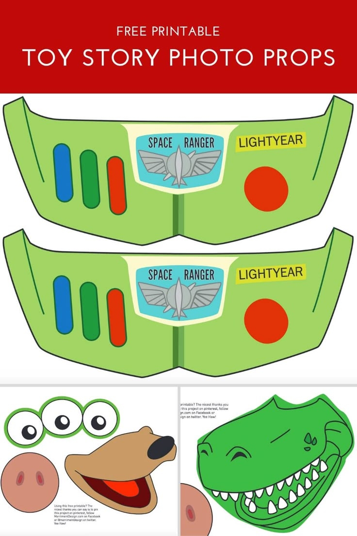 Toy Story Photo Booth Props free Printable PDF Toy Story Photo Booth Props free Printable PDF