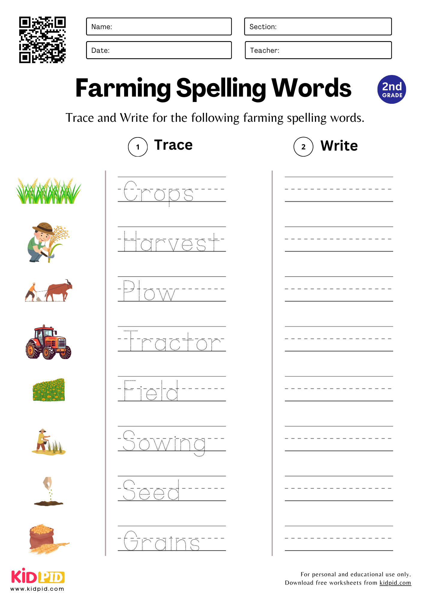 Printable Worksheets For 2nd Grade Writing