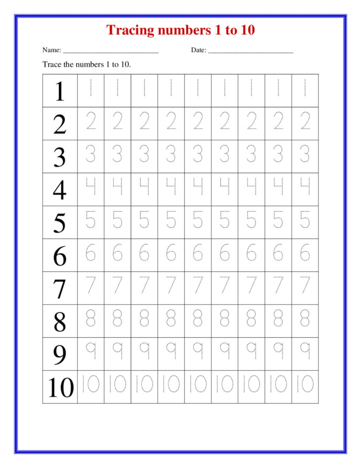 Free Printable Counting Worksheets 1 20