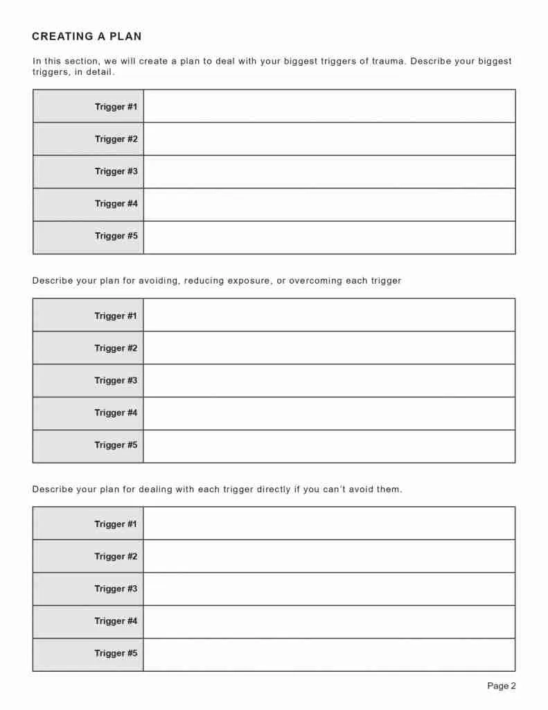 Free Printable Ptsd Worksheets