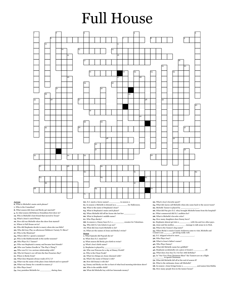 TV Shows amp Programs Crosswords Word Searches Bingo Cards WordMint