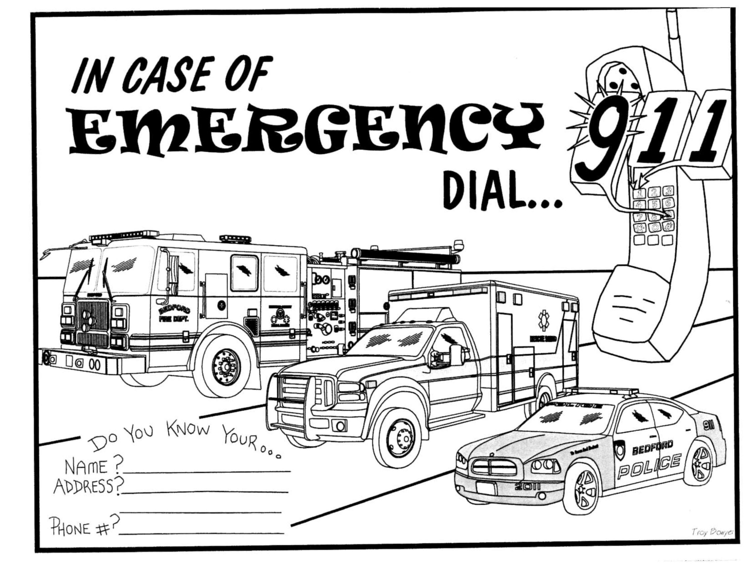 Printable 911 Coloring Pages