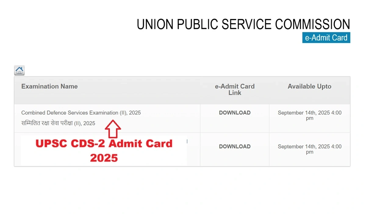 upsc cds ii admit card 2025 out how to download admit card check