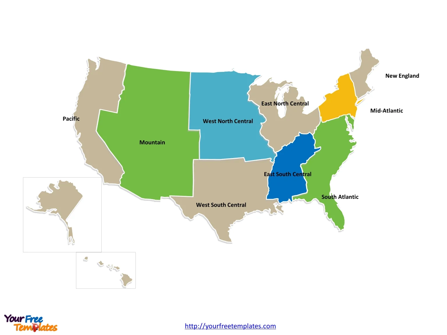 Printable West Region Map