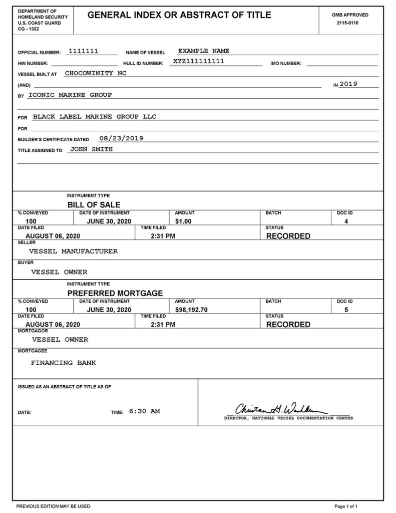 USCG Documentation Search American Vessel Documentation