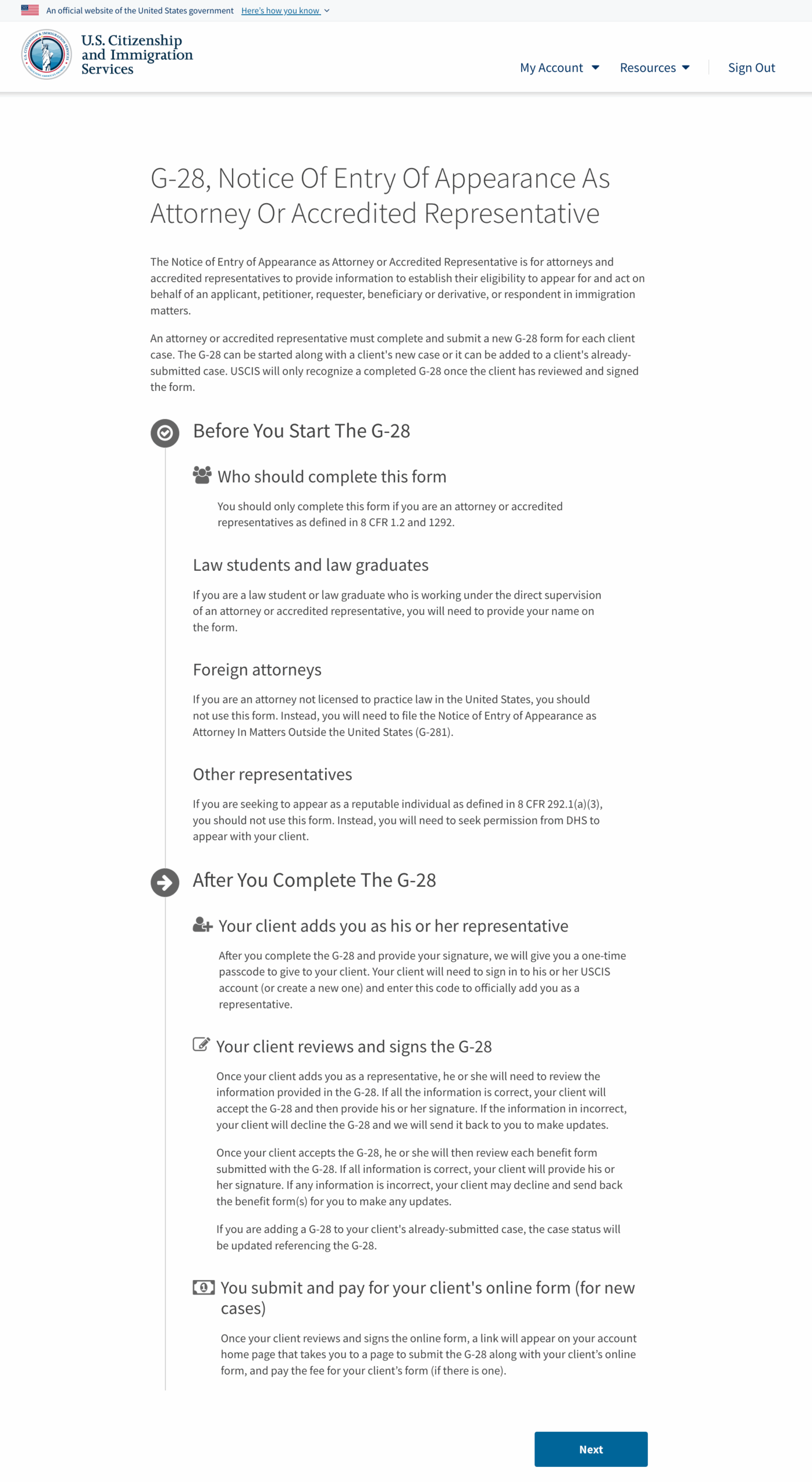 Form G 28 Notice Of Entry