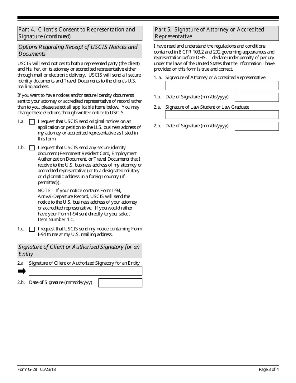 uscis form g 28