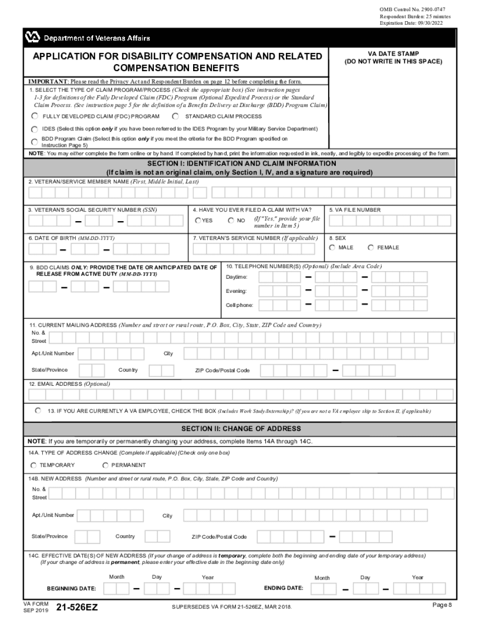 Va Form 20 995 Printable Blank PDF Online