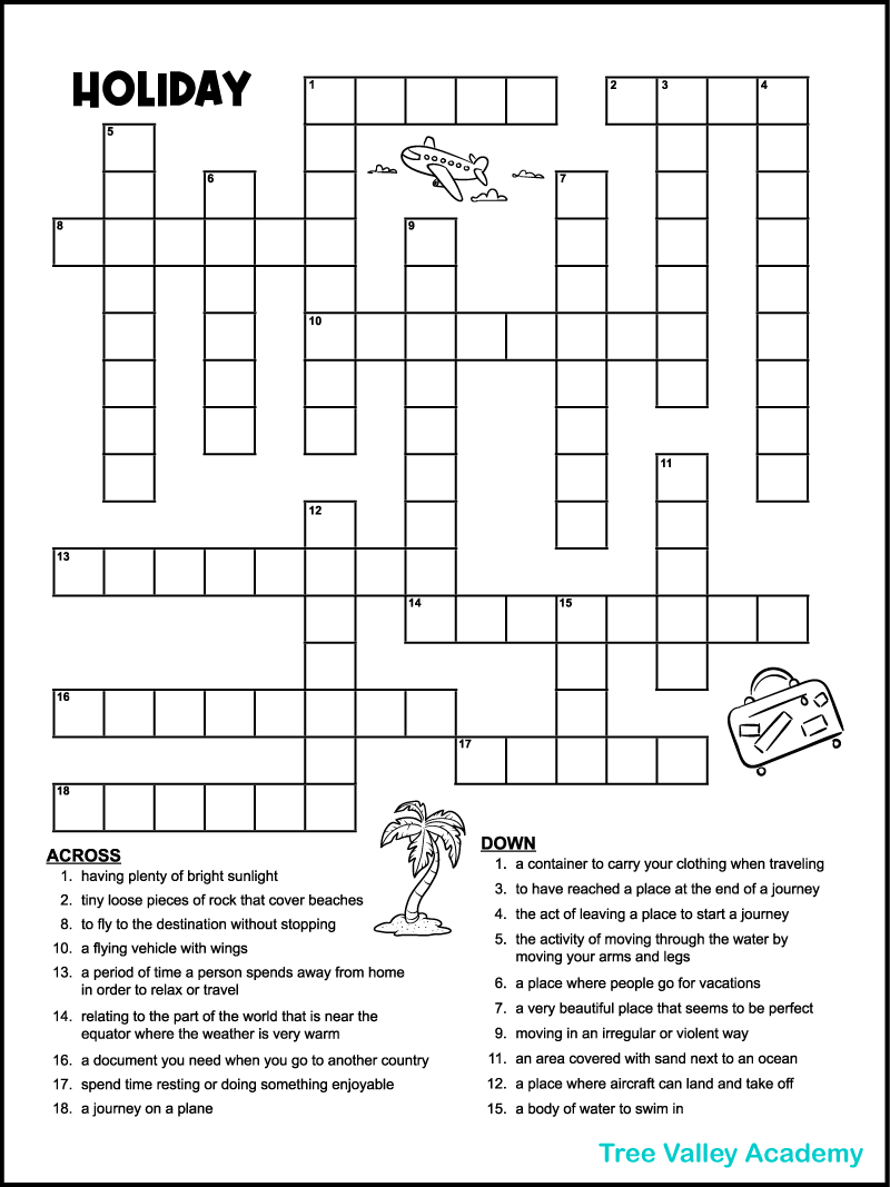 Free Themed Crossword Printable