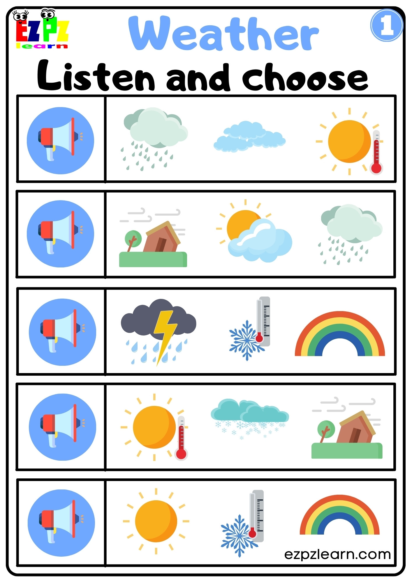 Free Weather Printables For Kids