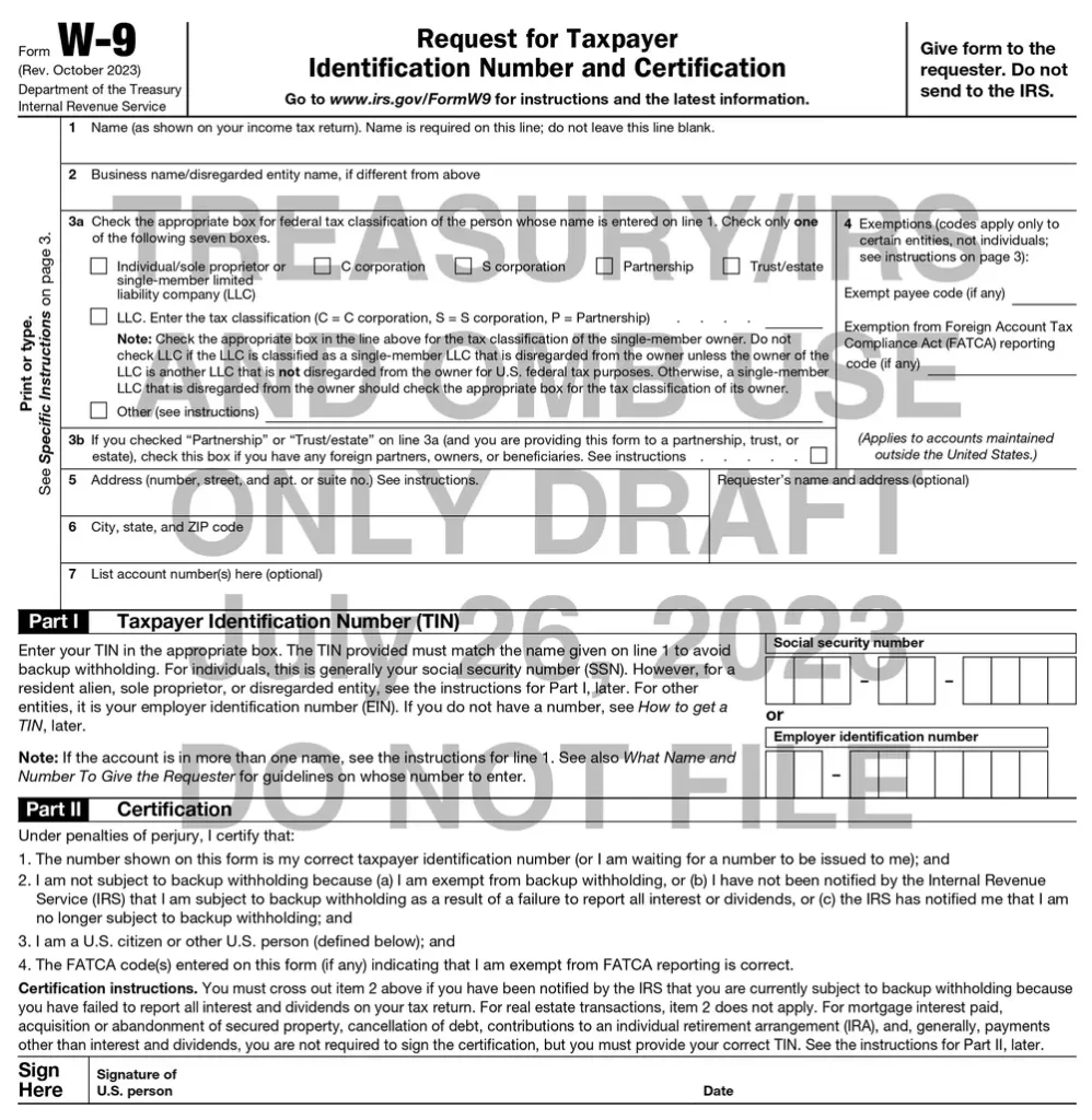W9 Form Gov