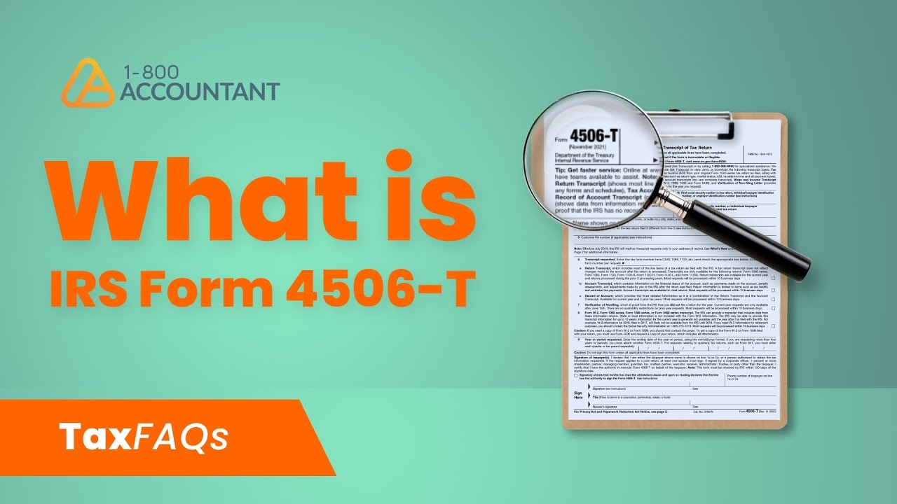 Irs Form 4506 T