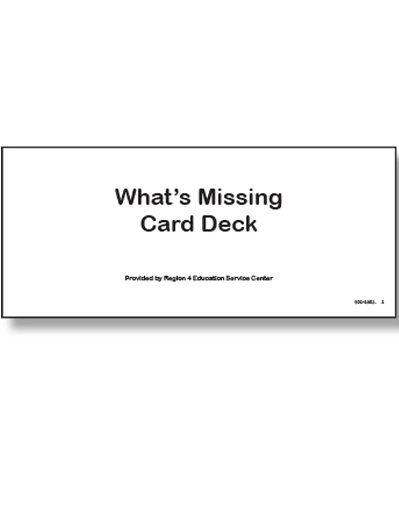 What s Missing Deck