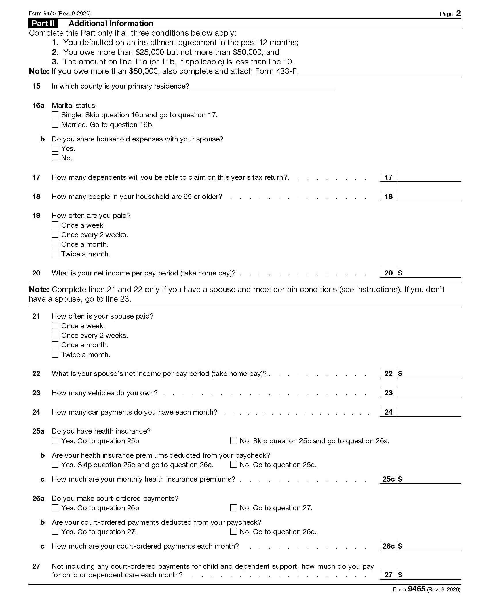 Who Can Use IRS Form 9465 