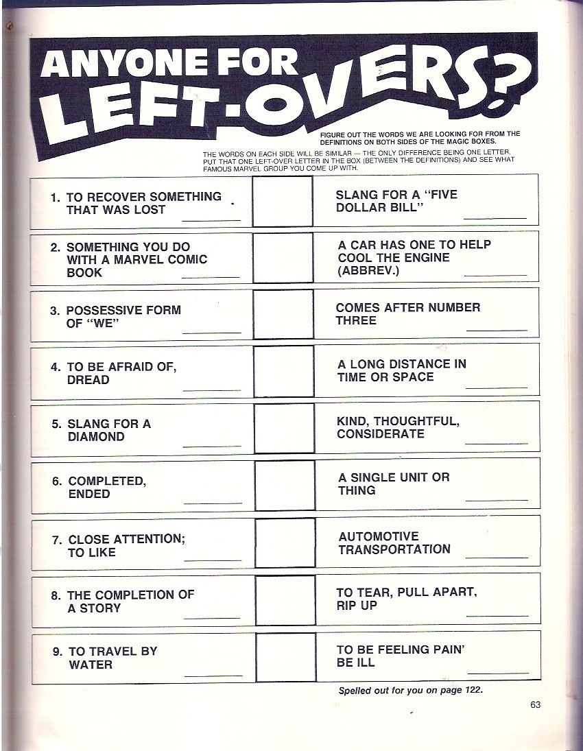 Free Printable Senior Game Worksheets
