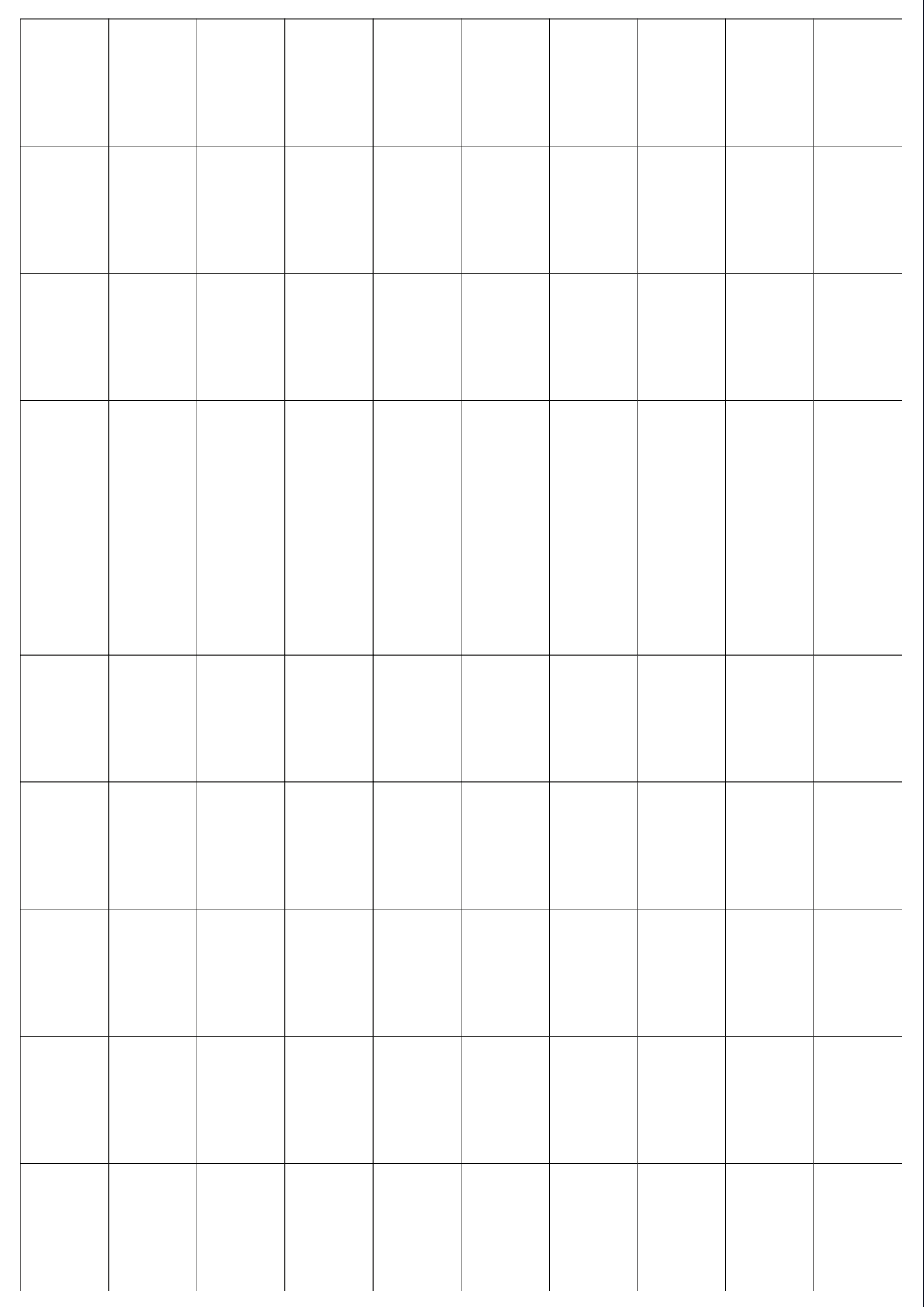 10 X 10 Graph Paper Printable Free