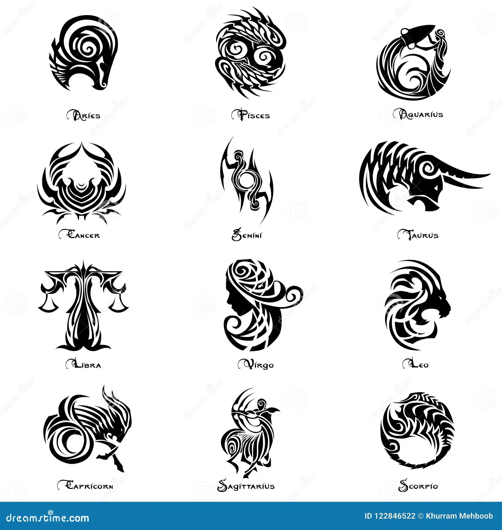 Star Sign Tattoo Designs